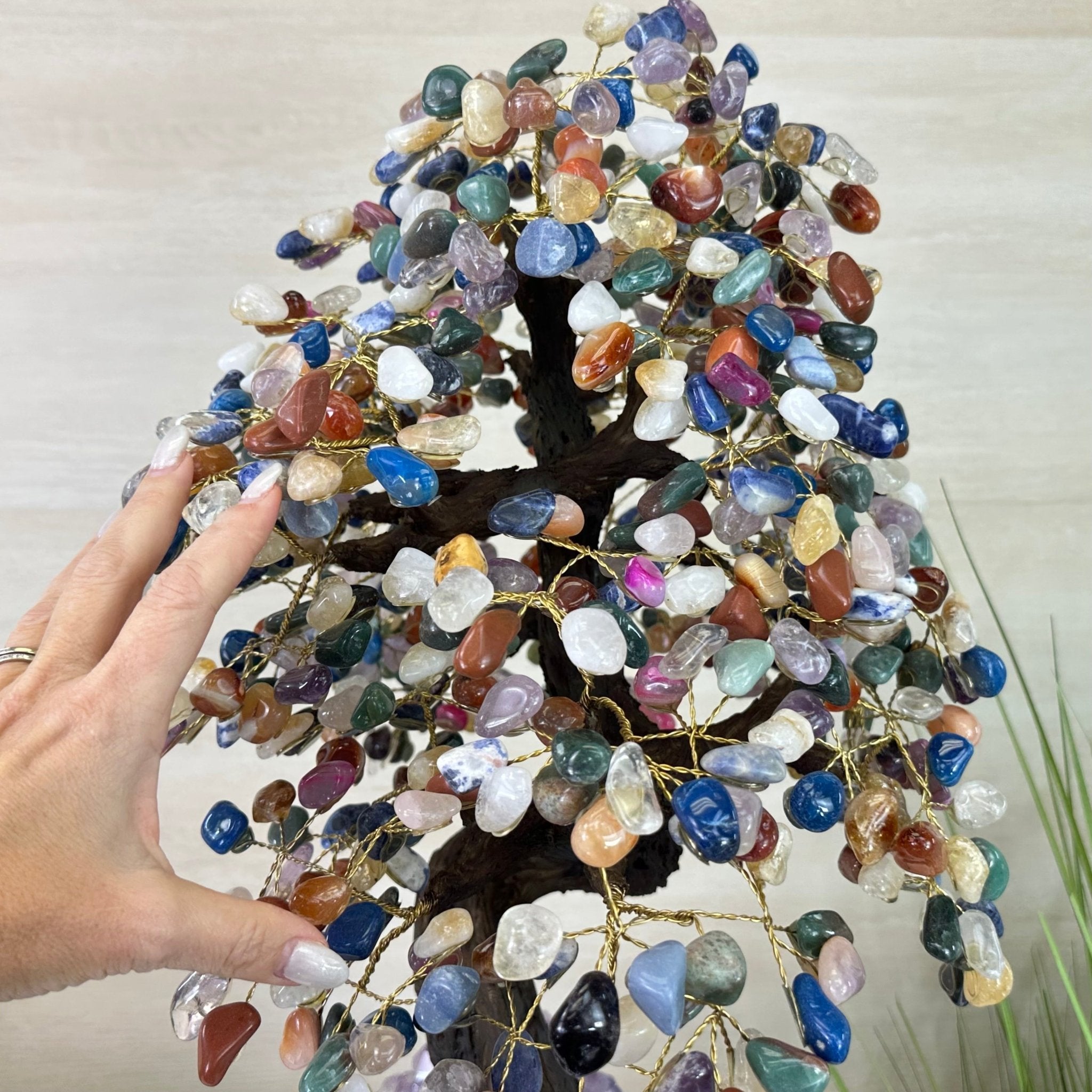 25.5" Tall Large Mixed Gems Gemstone Tree on an Amethyst Base, 720 gems #5407MG - 008 - Brazil GemsBrazil Gems25.5" Tall Large Mixed Gems Gemstone Tree on an Amethyst Base, 720 gems #5407MG - 008Gemstone Trees5407MG - 008