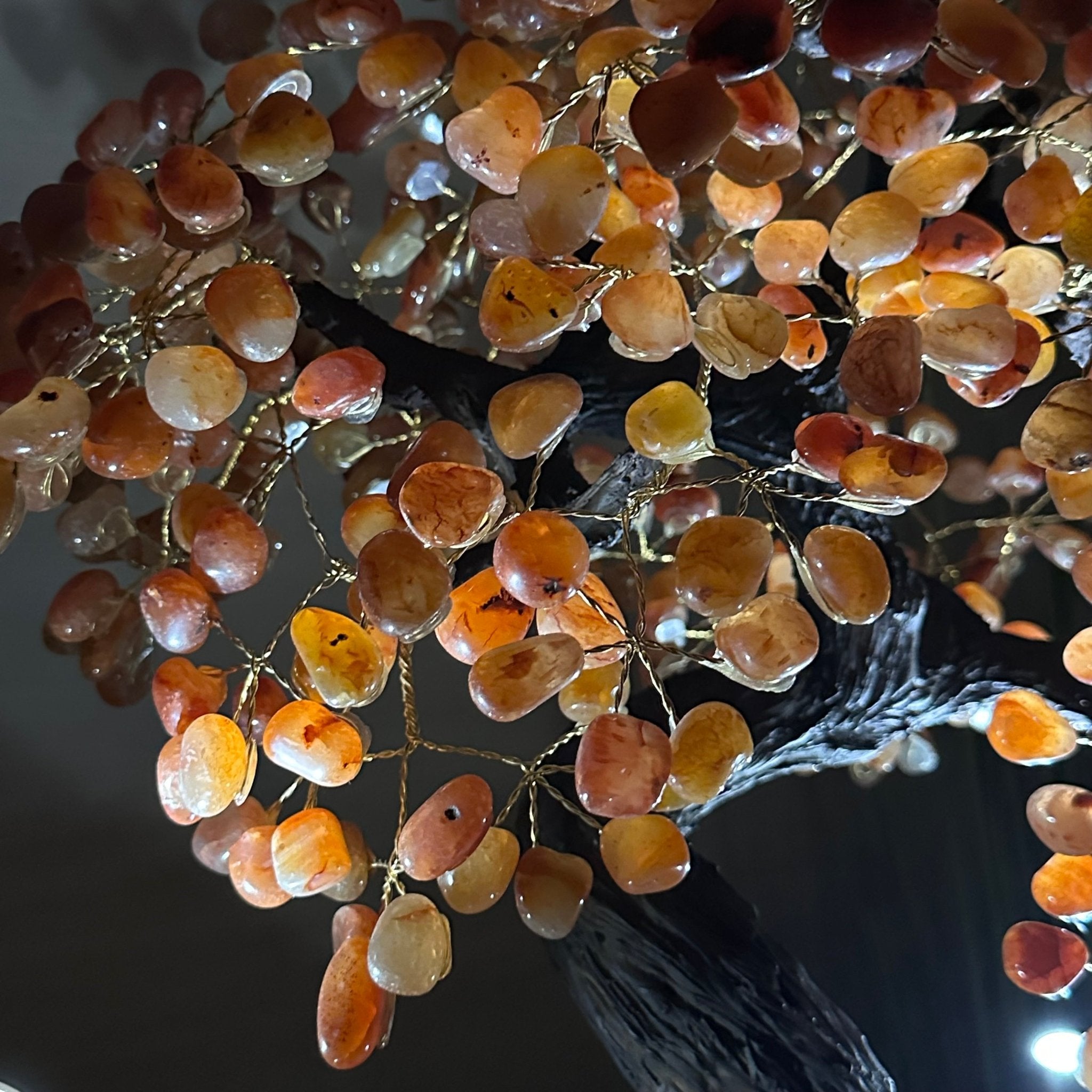 25.75" Tall Large Carnelian Gemstone Tree on an Amethyst Base, 720 gems #5407CA - 005 - Brazil GemsBrazil Gems25.75" Tall Large Carnelian Gemstone Tree on an Amethyst Base, 720 gems #5407CA - 005Gemstone Trees5407CA - 005