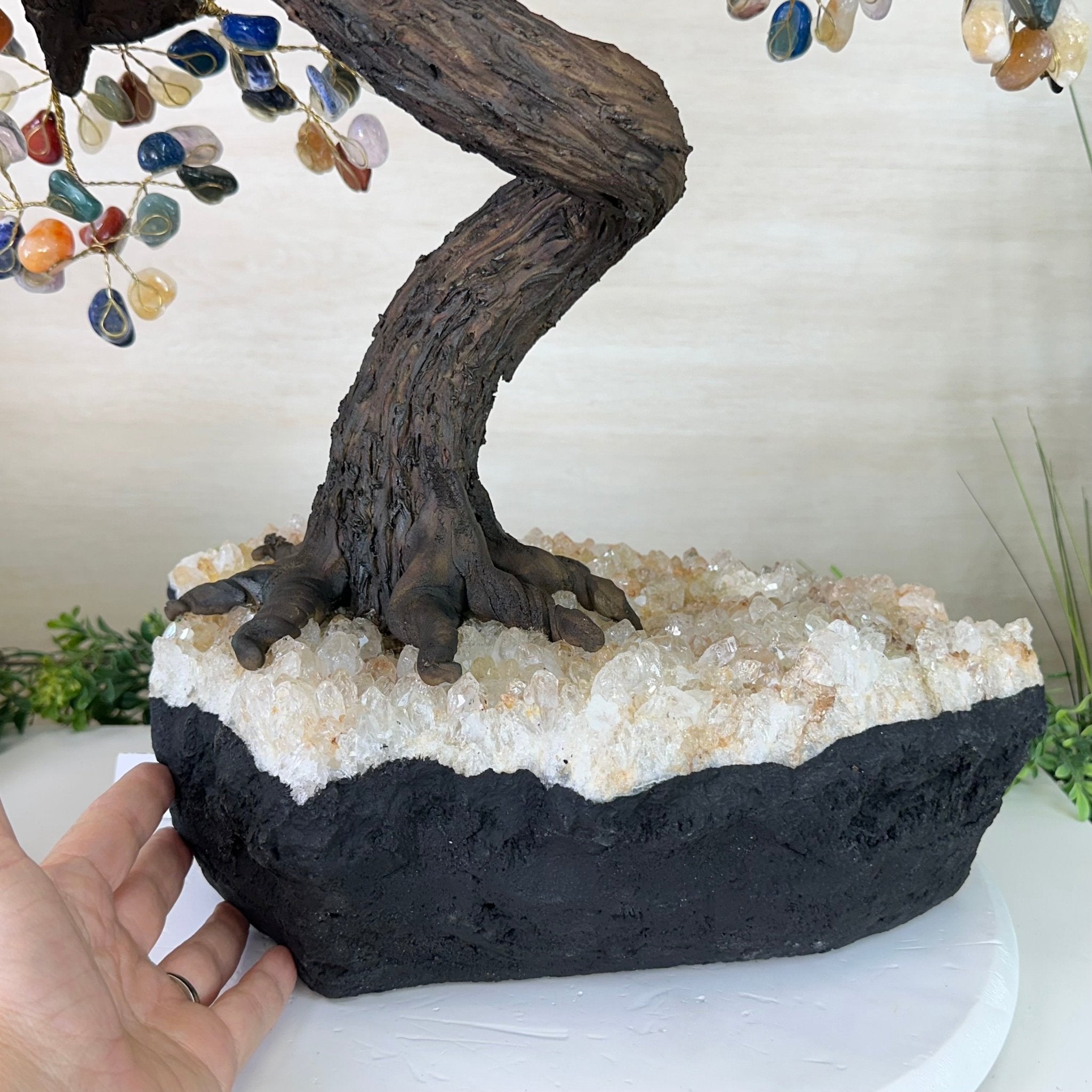 25.75" Tall Large Mixed Gems Gemstone Tree on an Amethyst Base, 720 gems #5407MG - 006 - Brazil GemsBrazil Gems25.75" Tall Large Mixed Gems Gemstone Tree on an Amethyst Base, 720 gems #5407MG - 006Gemstone Trees5407MG - 006