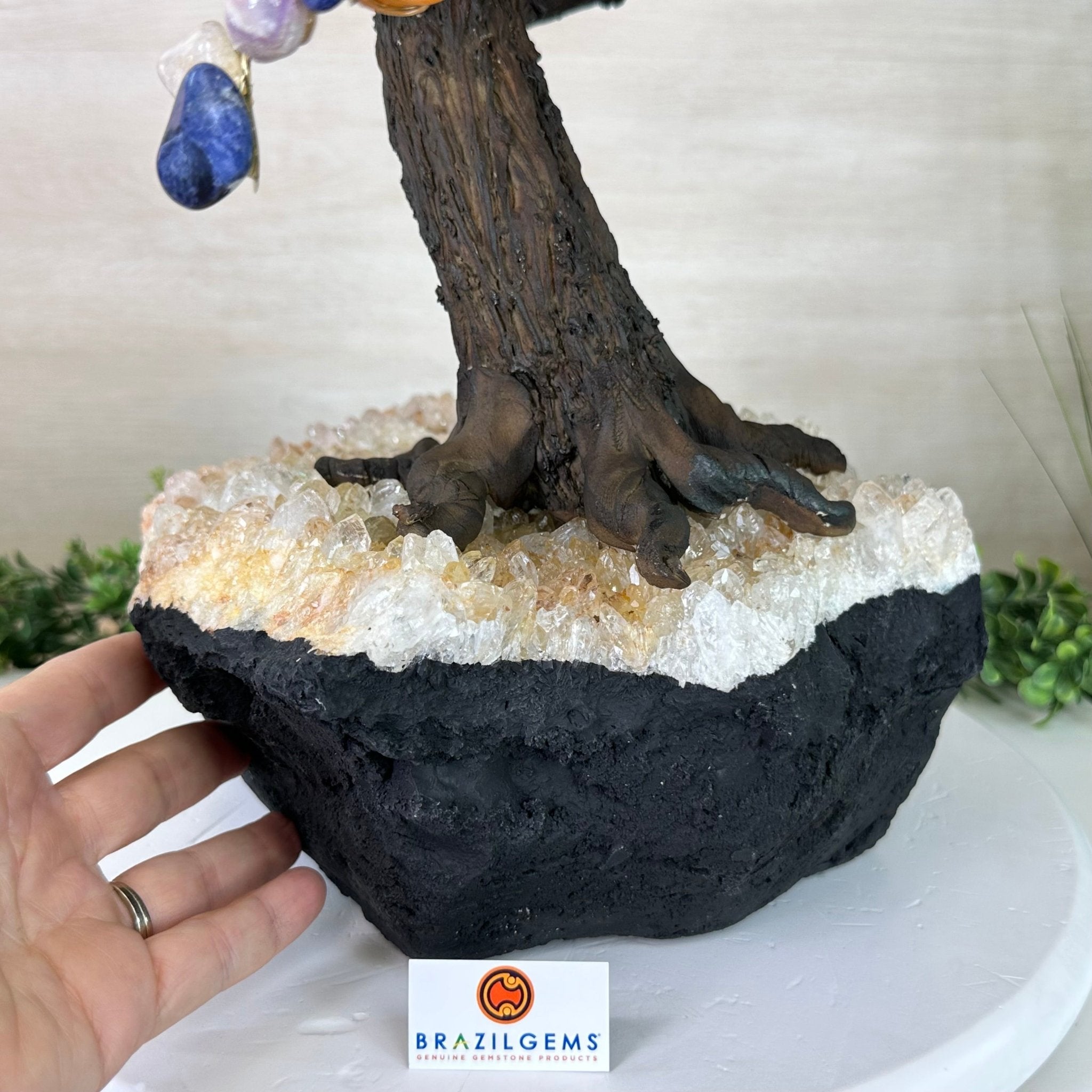 25.75" Tall Large Mixed Gems Gemstone Tree on an Amethyst Base, 720 gems #5407MG - 006 - Brazil GemsBrazil Gems25.75" Tall Large Mixed Gems Gemstone Tree on an Amethyst Base, 720 gems #5407MG - 006Gemstone Trees5407MG - 006