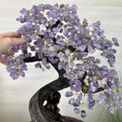 26" Tall Amethyst Gemstone Fountain Tree with Ceramic Bowl, 630 Gem Leaves #5453AMFB - 001 - Brazil GemsBrazil Gems26" Tall Amethyst Gemstone Fountain Tree with Ceramic Bowl, 630 Gem Leaves #5453AMFB - 001Gemstone Trees5453AMFB - 001