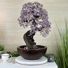 26" Tall Amethyst Gemstone Fountain Tree with Ceramic Bowl, 630 Gem Leaves #5453AMFB - 001 - Brazil GemsBrazil Gems26" Tall Amethyst Gemstone Fountain Tree with Ceramic Bowl, 630 Gem Leaves #5453AMFB - 001Gemstone Trees5453AMFB - 001