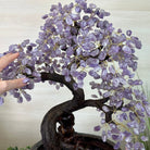 26" Tall Amethyst Gemstone Fountain Tree with Ceramic Bowl, 660 Gem Leaves #5458AMFB - 002 - Brazil GemsBrazil Gems26" Tall Amethyst Gemstone Fountain Tree with Ceramic Bowl, 660 Gem Leaves #5458AMFB - 002Gemstone Trees5458AMFB - 002