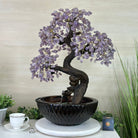 26" Tall Amethyst Gemstone Fountain Tree with Ceramic Bowl, 660 Gem Leaves #5458AMFB - 002 - Brazil GemsBrazil Gems26" Tall Amethyst Gemstone Fountain Tree with Ceramic Bowl, 660 Gem Leaves #5458AMFB - 002Gemstone Trees5458AMFB - 002