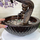 26" Tall Amethyst Gemstone Fountain Tree with Ceramic Bowl, 660 Gem Leaves #5458AMFB - 002 - Brazil GemsBrazil Gems26" Tall Amethyst Gemstone Fountain Tree with Ceramic Bowl, 660 Gem Leaves #5458AMFB - 002Gemstone Trees5458AMFB - 002