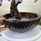 26" Tall Amethyst Gemstone Fountain Tree with Ceramic Bowl, 660 Gem Leaves #5458AMFB - 002 - Brazil GemsBrazil Gems26" Tall Amethyst Gemstone Fountain Tree with Ceramic Bowl, 660 Gem Leaves #5458AMFB - 002Gemstone Trees5458AMFB - 002