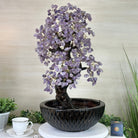 26" Tall Amethyst Gemstone Fountain Tree with Ceramic Bowl, 660 Gem Leaves #5458AMFB - 002 - Brazil GemsBrazil Gems26" Tall Amethyst Gemstone Fountain Tree with Ceramic Bowl, 660 Gem Leaves #5458AMFB - 002Gemstone Trees5458AMFB - 002