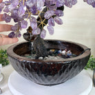 26" Tall Amethyst Gemstone Fountain Tree with Ceramic Bowl, 690 Gem Leaves #5476AMFB - 001 - Brazil GemsBrazil Gems26" Tall Amethyst Gemstone Fountain Tree with Ceramic Bowl, 690 Gem Leaves #5476AMFB - 001Gemstone Trees5476AMFB - 001