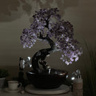 26" Tall Amethyst Gemstone Fountain Tree with Ceramic Bowl, 690 Gem Leaves #5476AMFB - 001 - Brazil GemsBrazil Gems26" Tall Amethyst Gemstone Fountain Tree with Ceramic Bowl, 690 Gem Leaves #5476AMFB - 001Gemstone Trees5476AMFB - 001