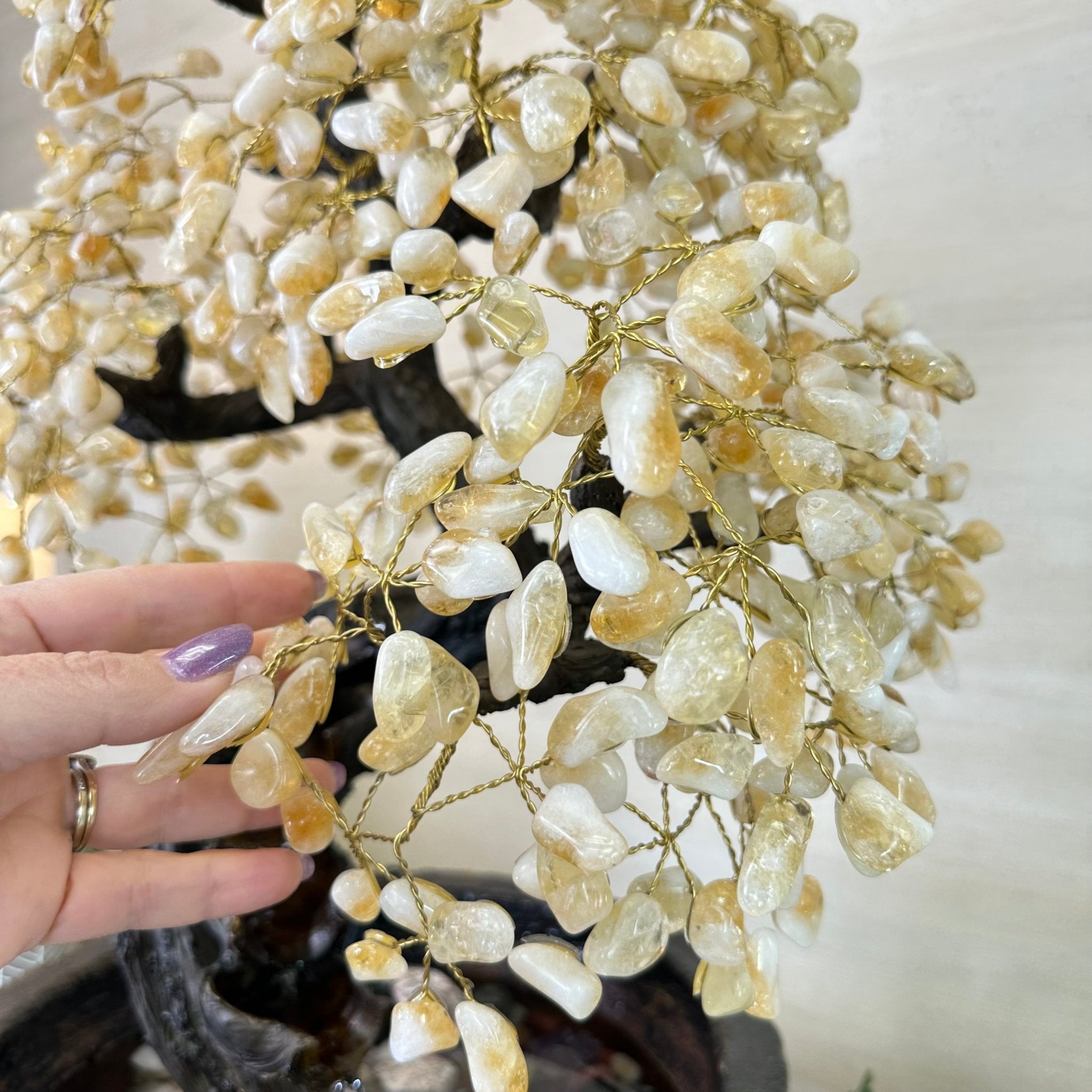 26" Tall Citrine Gemstone Fountain Tree with Ceramic Bowl, 690 Gem Leaves #5476CIFB - 001 - Brazil GemsBrazil Gems26" Tall Citrine Gemstone Fountain Tree with Ceramic Bowl, 690 Gem Leaves #5476CIFB - 001Gemstone Trees5476CIFB - 001