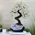 26" Tall Large Clear Quartz Gemstone Tree on an Amethyst Base, 720 gems #5407CQ - 010 - Brazil GemsBrazil Gems26" Tall Large Clear Quartz Gemstone Tree on an Amethyst Base, 720 gems #5407CQ - 010Gemstone Trees5407CQ - 010