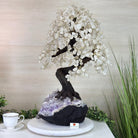 26" Tall Large Clear Quartz Gemstone Tree on an Amethyst Base, 720 gems #5407CQ - 010 - Brazil GemsBrazil Gems26" Tall Large Clear Quartz Gemstone Tree on an Amethyst Base, 720 gems #5407CQ - 010Gemstone Trees5407CQ - 010