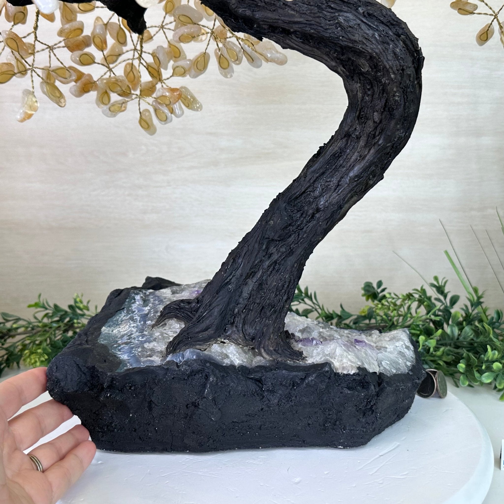 26.6" Tall Large Citrine Gemstone Tree on an Amethyst Base, 720 gems #5407CI - 016 - Brazil GemsBrazil Gems26.6" Tall Large Citrine Gemstone Tree on an Amethyst Base, 720 gems #5407CI - 016Gemstone Trees5407CI - 016