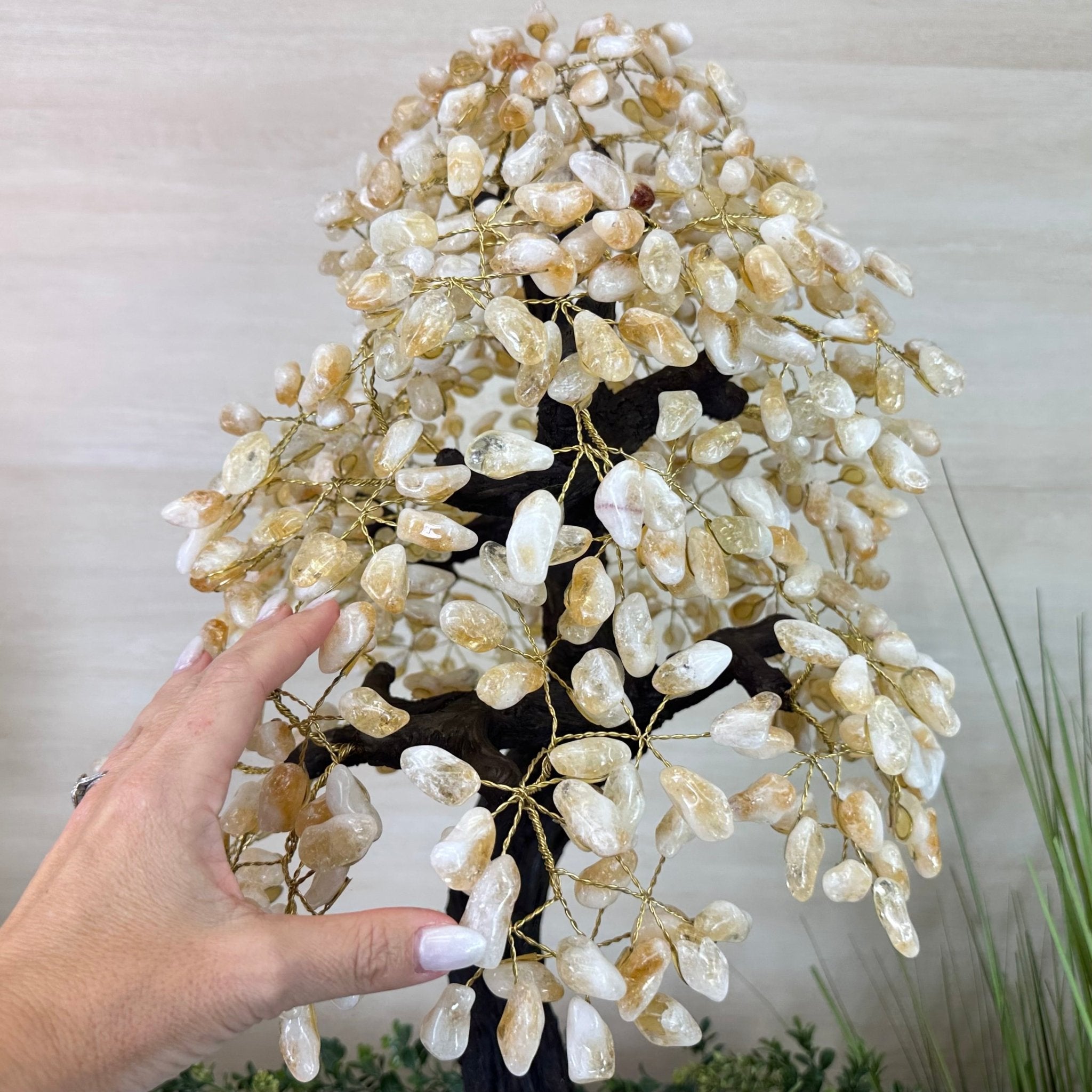 26.6" Tall Large Citrine Gemstone Tree on an Amethyst Base, 720 gems #5407CI - 016 - Brazil GemsBrazil Gems26.6" Tall Large Citrine Gemstone Tree on an Amethyst Base, 720 gems #5407CI - 016Gemstone Trees5407CI - 016