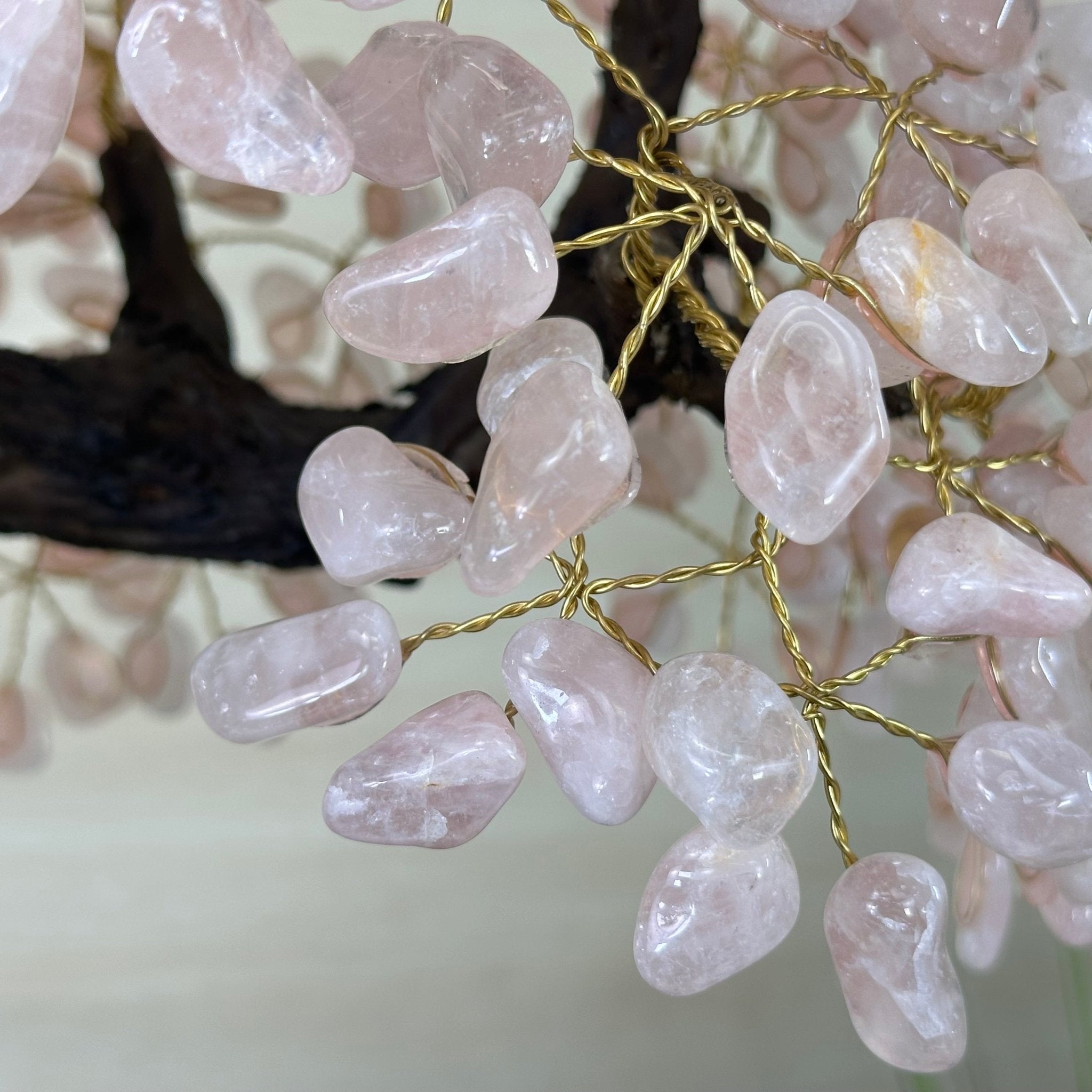 26.7" Tall Large Rose Quartz Gemstone Tree on an Amethyst Base, 720 gems #5407RQ - 015 - Brazil GemsBrazil Gems26.7" Tall Large Rose Quartz Gemstone Tree on an Amethyst Base, 720 gems #5407RQ - 015Gemstone Trees5407RQ - 015