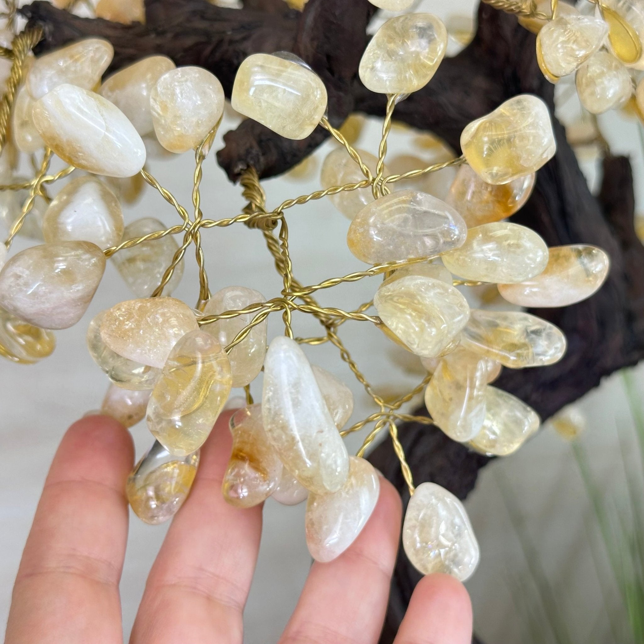 27.5" Tall Large Citrine Gemstone Tree on an Amethyst Base, 720 gems #5407CI - 015 - Brazil GemsBrazil Gems27.5" Tall Large Citrine Gemstone Tree on an Amethyst Base, 720 gems #5407CI - 015Gemstone Trees5407CI - 015