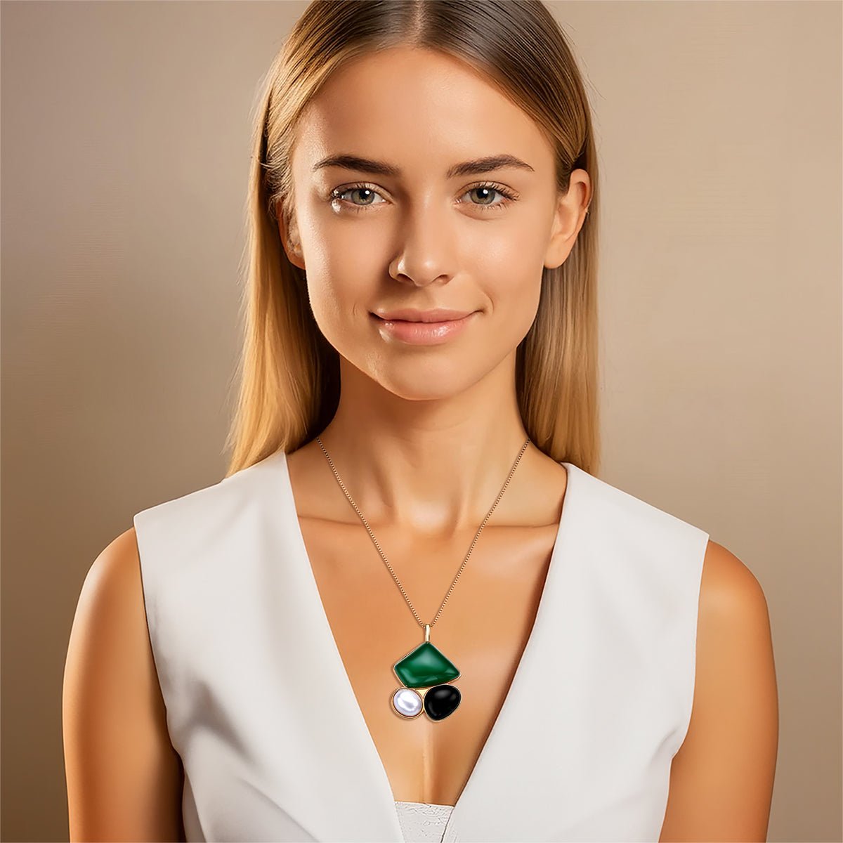 アクセサリー Forte West Side Modern Necklace Adam Love In All Shape Necklace – Vintage Jewelry for Women