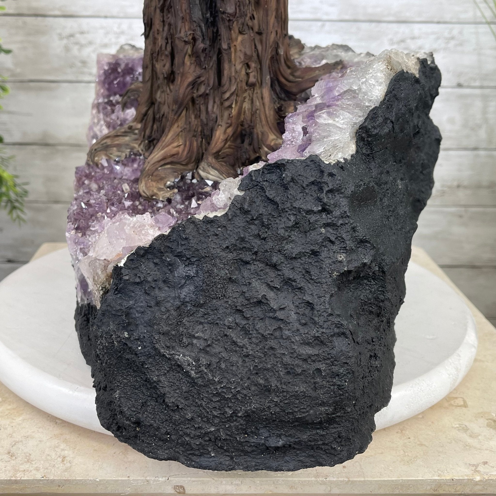 Special Amethyst & Rose Quartz Gemstone Tree Model #5440AMRQ-001