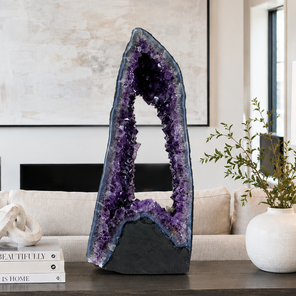 Open 2-Sided Amethyst Cathedrals