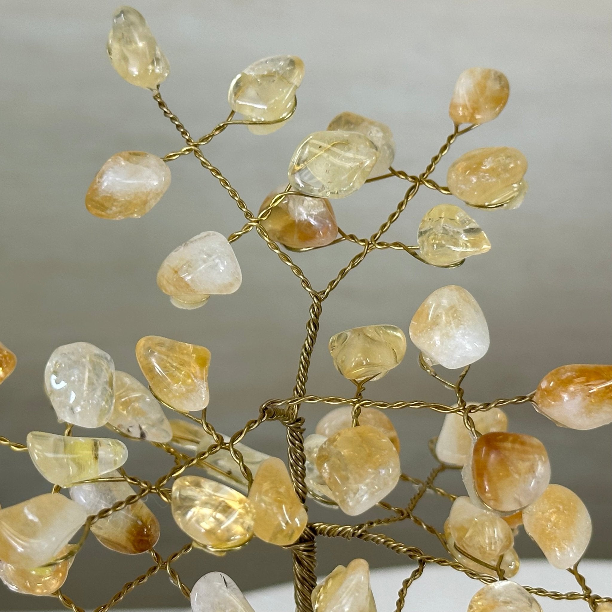 6" Tall Citrine Handmade Wire Gem Tree with Crystal base, 50 Gems #5310CIAM - Brazil GemsBrazil Gems6" Tall Citrine Handmade Wire Gem Tree with Crystal base, 50 Gems #5310CIAMGemstone Trees5310CIAM