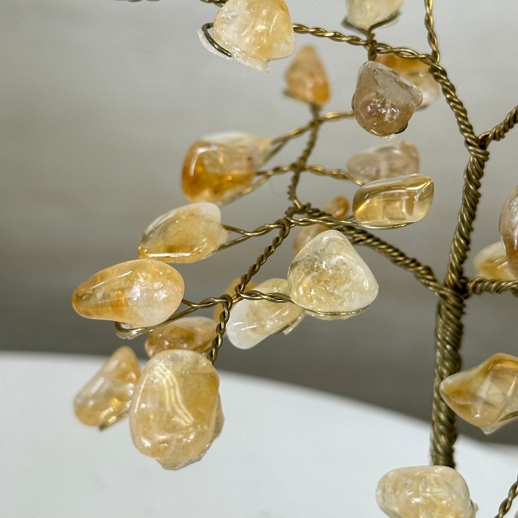 6" Tall Citrine Handmade Wire Gem Tree with Crystal base, 50 Gems #5310CIAM - Brazil GemsBrazil Gems6" Tall Citrine Handmade Wire Gem Tree with Crystal base, 50 Gems #5310CIAMGemstone Trees5310CIAM