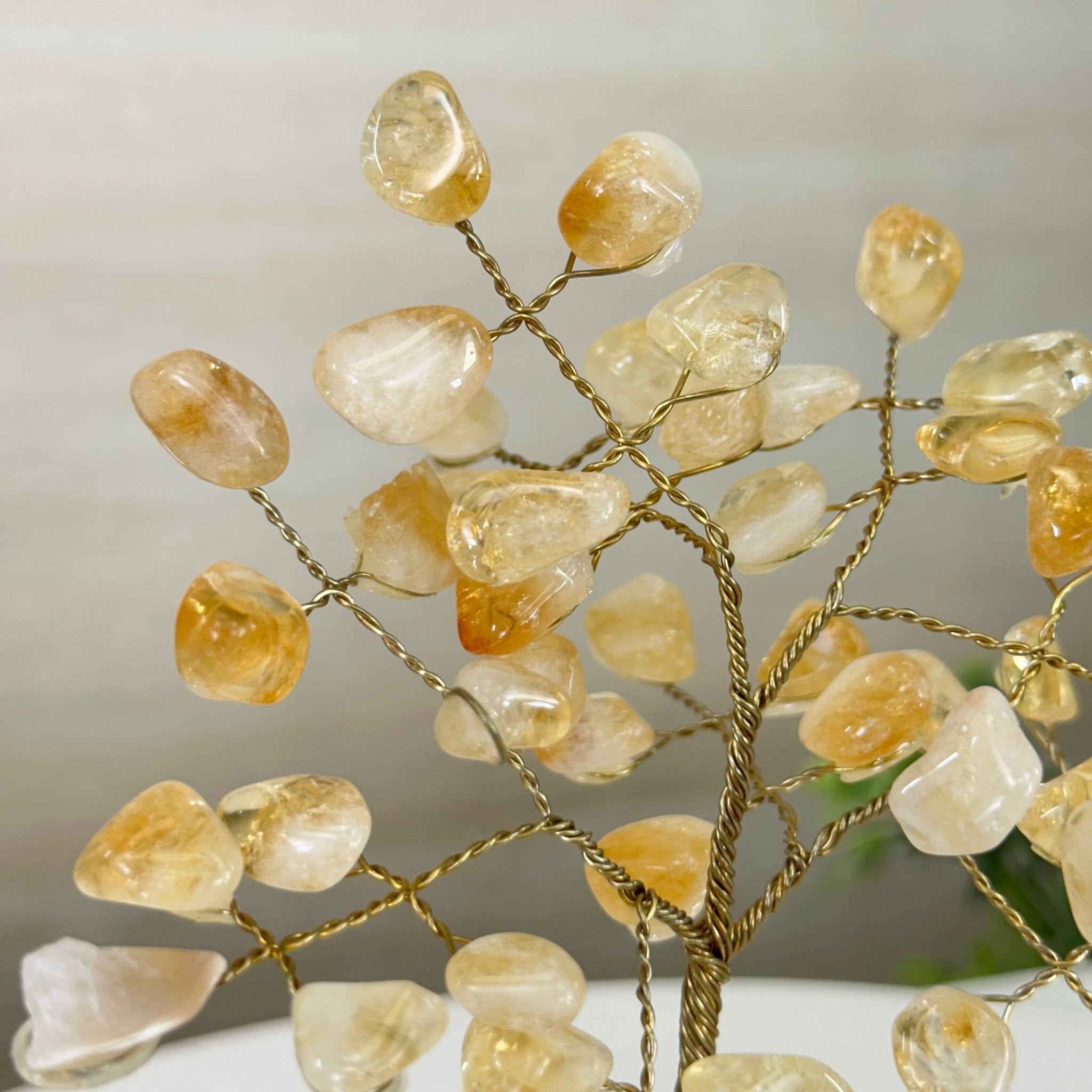 6" Tall Citrine Handmade Wire Gem Tree with Quartz base, 50 Gems #5310CIMQ - Brazil GemsBrazil Gems6" Tall Citrine Handmade Wire Gem Tree with Quartz base, 50 Gems #5310CIMQGemstone Trees5310CIMQ