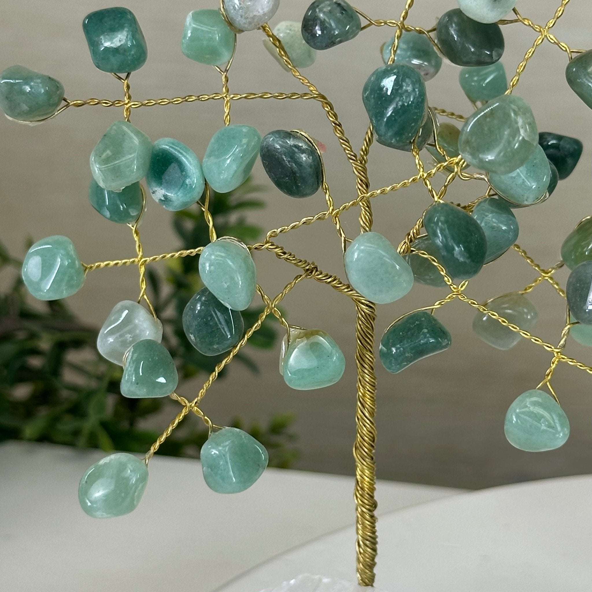 6" Tall Green Quartz Handmade Wire Gem Tree with Quartz base, 50 Gems #5310GQCQ - Brazil GemsBrazil Gems6" Tall Green Quartz Handmade Wire Gem Tree with Quartz base, 50 Gems #5310GQCQGemstone Trees5310GQCQ