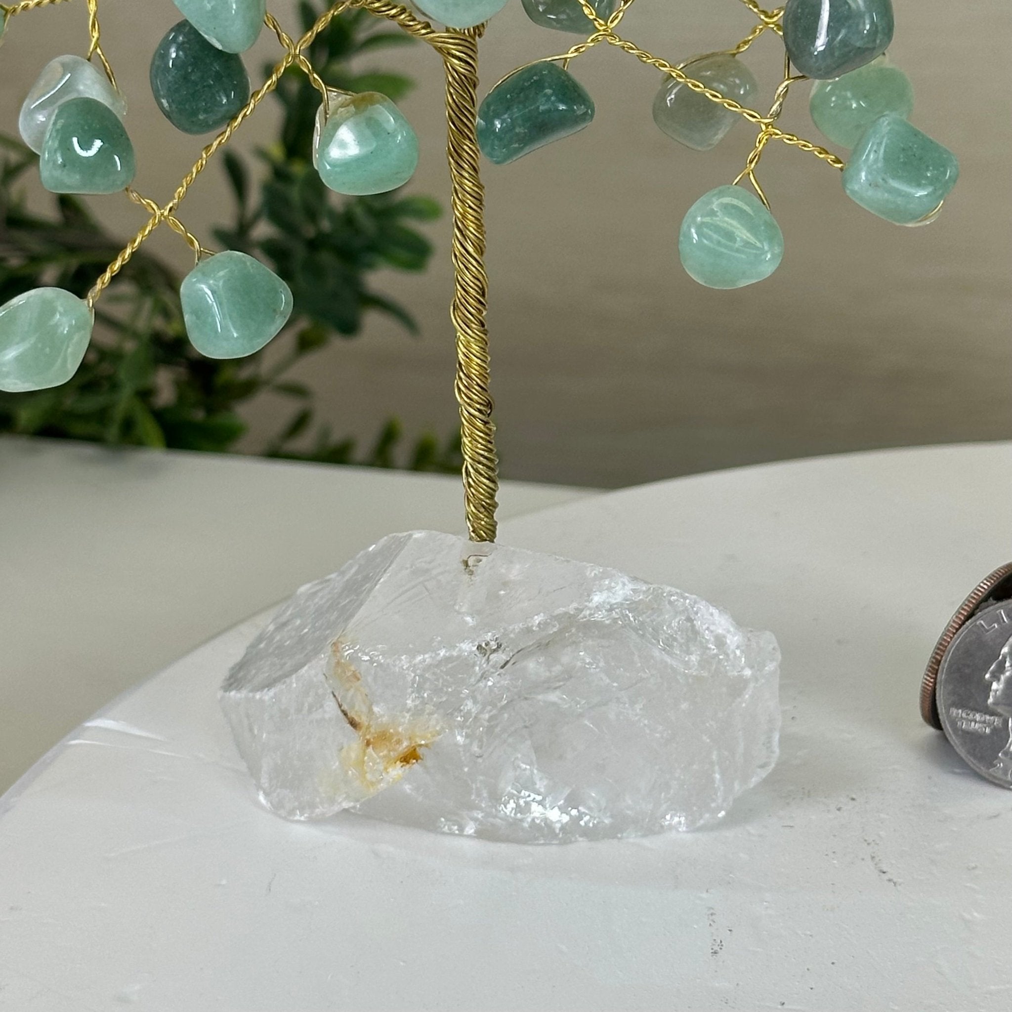 6" Tall Green Quartz Handmade Wire Gem Tree with Quartz base, 50 Gems #5310GQCQ - Brazil GemsBrazil Gems6" Tall Green Quartz Handmade Wire Gem Tree with Quartz base, 50 Gems #5310GQCQGemstone Trees5310GQCQ