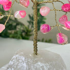 6" Tall Pink Agate Handmade Wire Gem Tree with Quartz base, 50 Gems #5310PACQ - Brazil GemsBrazil Gems6" Tall Pink Agate Handmade Wire Gem Tree with Quartz base, 50 Gems #5310PACQGemstone Trees5310PACQ