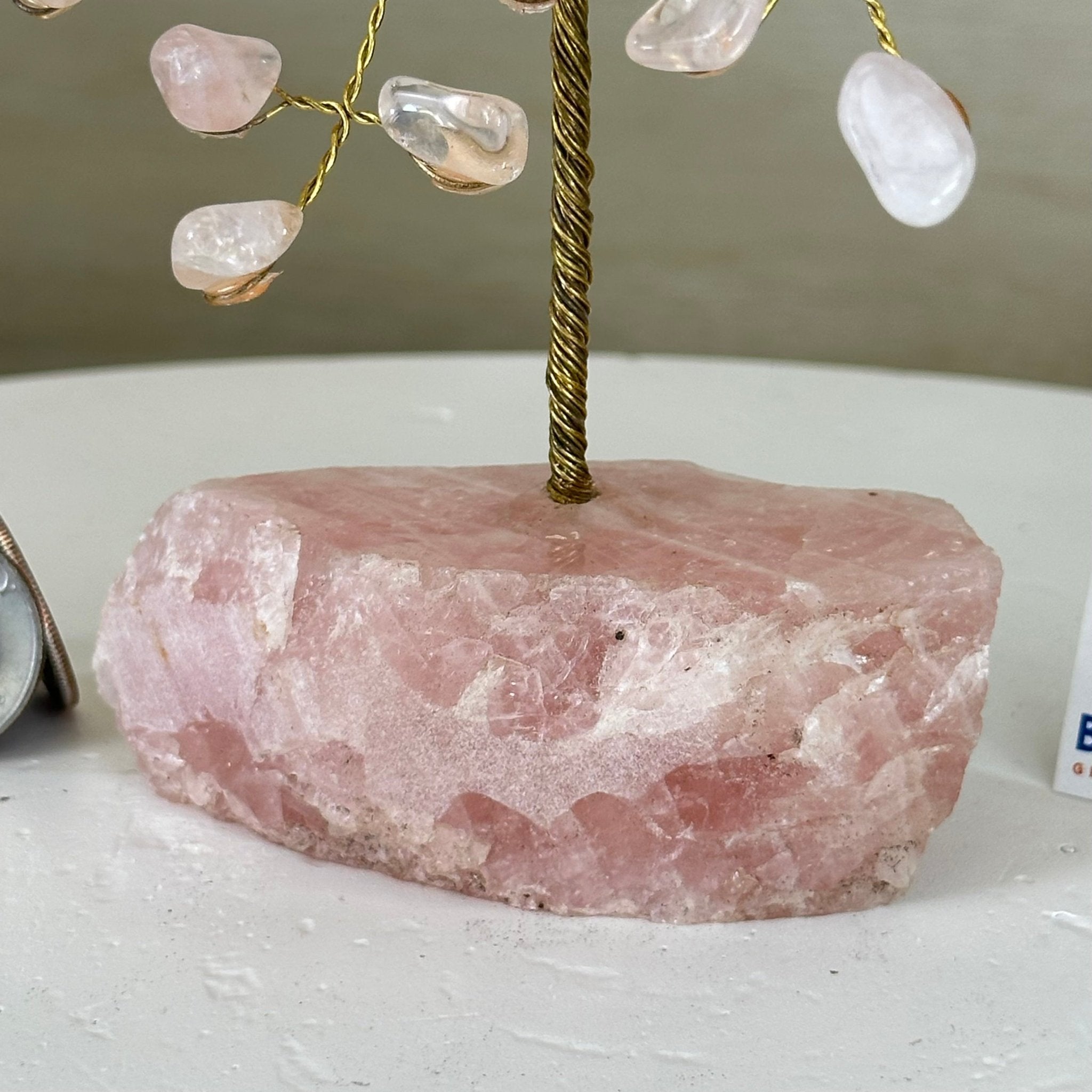 6" Tall Rose Quartz Handmade Wire Gem Tree with Rose Quartz base, 50 Gems #5310RQRQ - Brazil GemsBrazil Gems6" Tall Rose Quartz Handmade Wire Gem Tree with Rose Quartz base, 50 Gems #5310RQRQGemstone Trees5310RQRQ