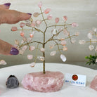 6" Tall Rose Quartz Handmade Wire Gem Tree with Rose Quartz base, 50 Gems #5310RQRQ - Brazil GemsBrazil Gems6" Tall Rose Quartz Handmade Wire Gem Tree with Rose Quartz base, 50 Gems #5310RQRQGemstone Trees5310RQRQ