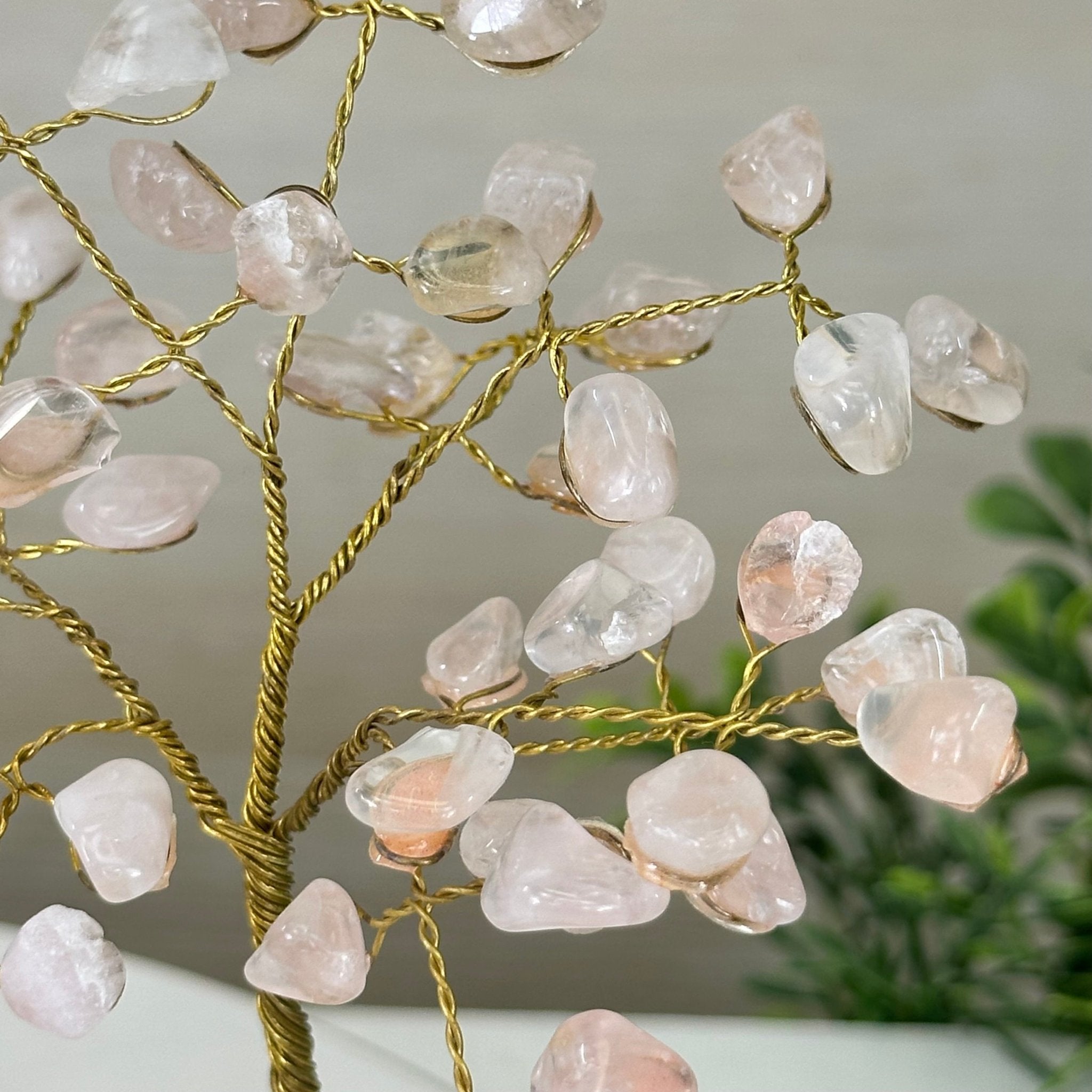 6" Tall Rose Quartz Handmade Wire Gem Tree with Rose Quartz base, 50 Gems #5310RQRQ - Brazil GemsBrazil Gems6" Tall Rose Quartz Handmade Wire Gem Tree with Rose Quartz base, 50 Gems #5310RQRQGemstone Trees5310RQRQ