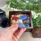 7 Chakra Stones in a Handmade Wooden Box Set, Engraved #5255 by Brazil Gems - Brazil GemsBrazil Gems7 Chakra Stones in a Handmade Wooden Box Set, Engraved #5255 by Brazil GemsChakra Stone Sets5255CHAK