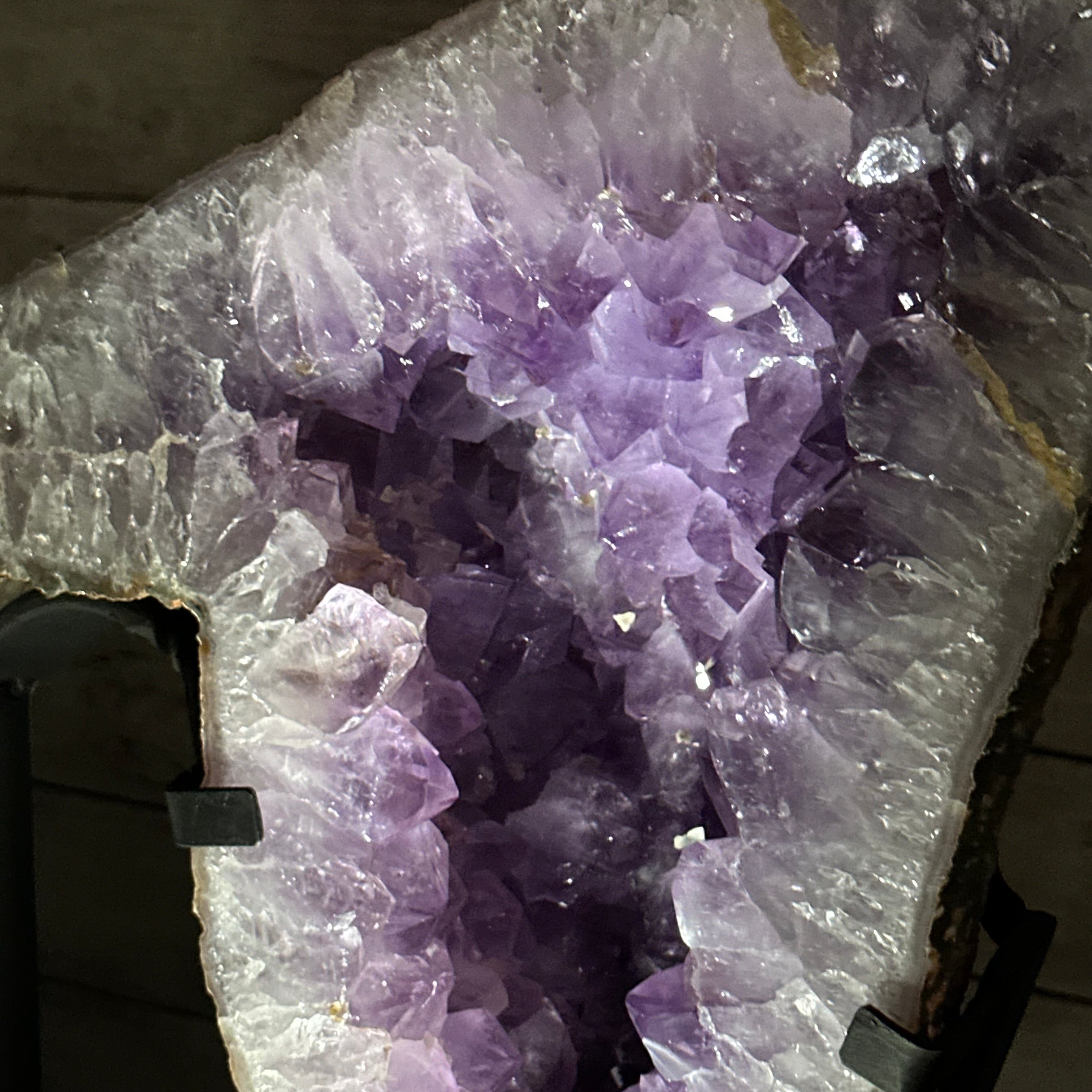 Amethyst Wings on a Metal Stand, 65.6 lbs & 25.6" Tall #5493 - 0049 - Brazil GemsBrazil GemsAmethyst Wings on a Metal Stand, 65.6 lbs & 25.6" Tall #5493 - 0049Amethyst Butterfly Wings5493 - 0049