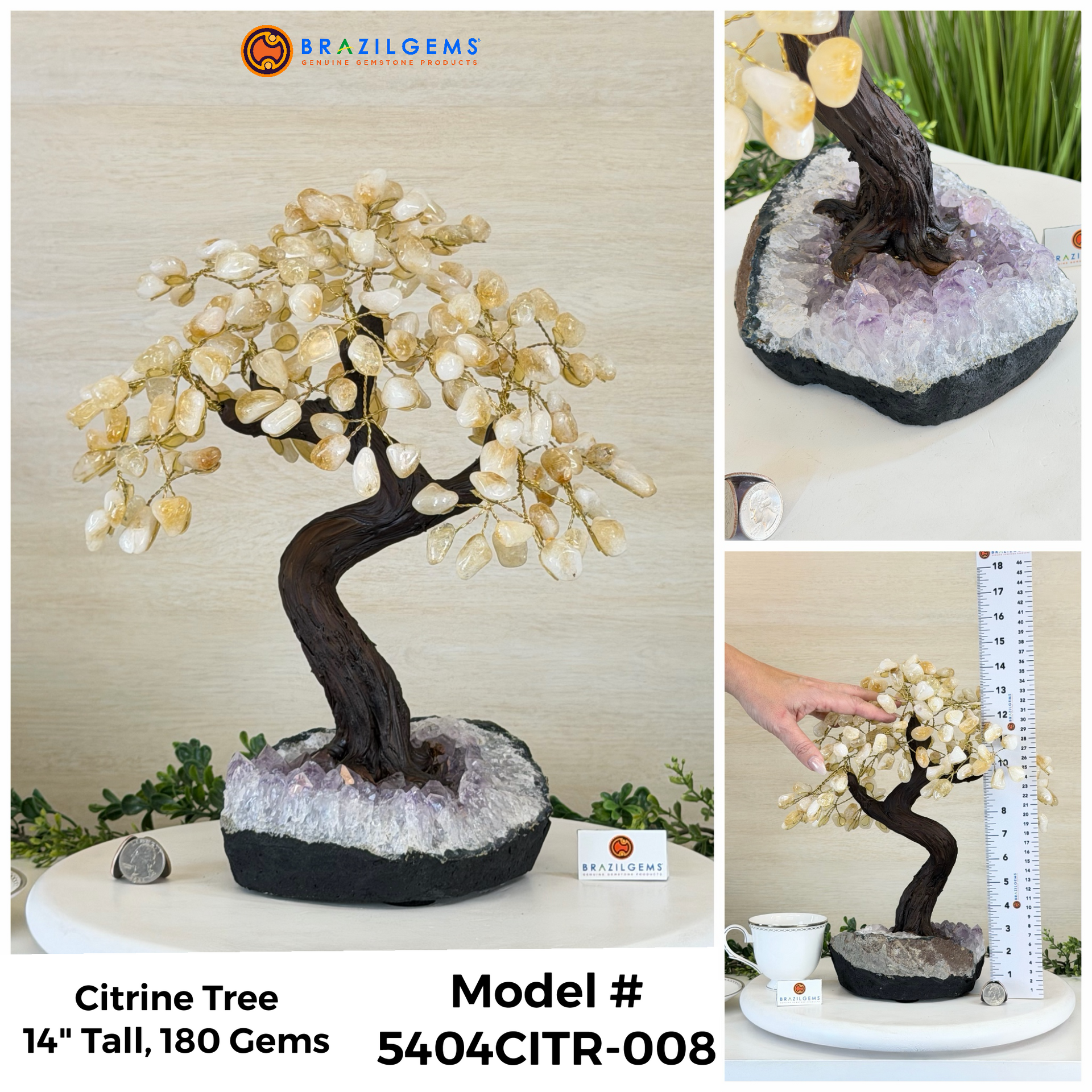 citrine bonsai crystal tree Citrine 14