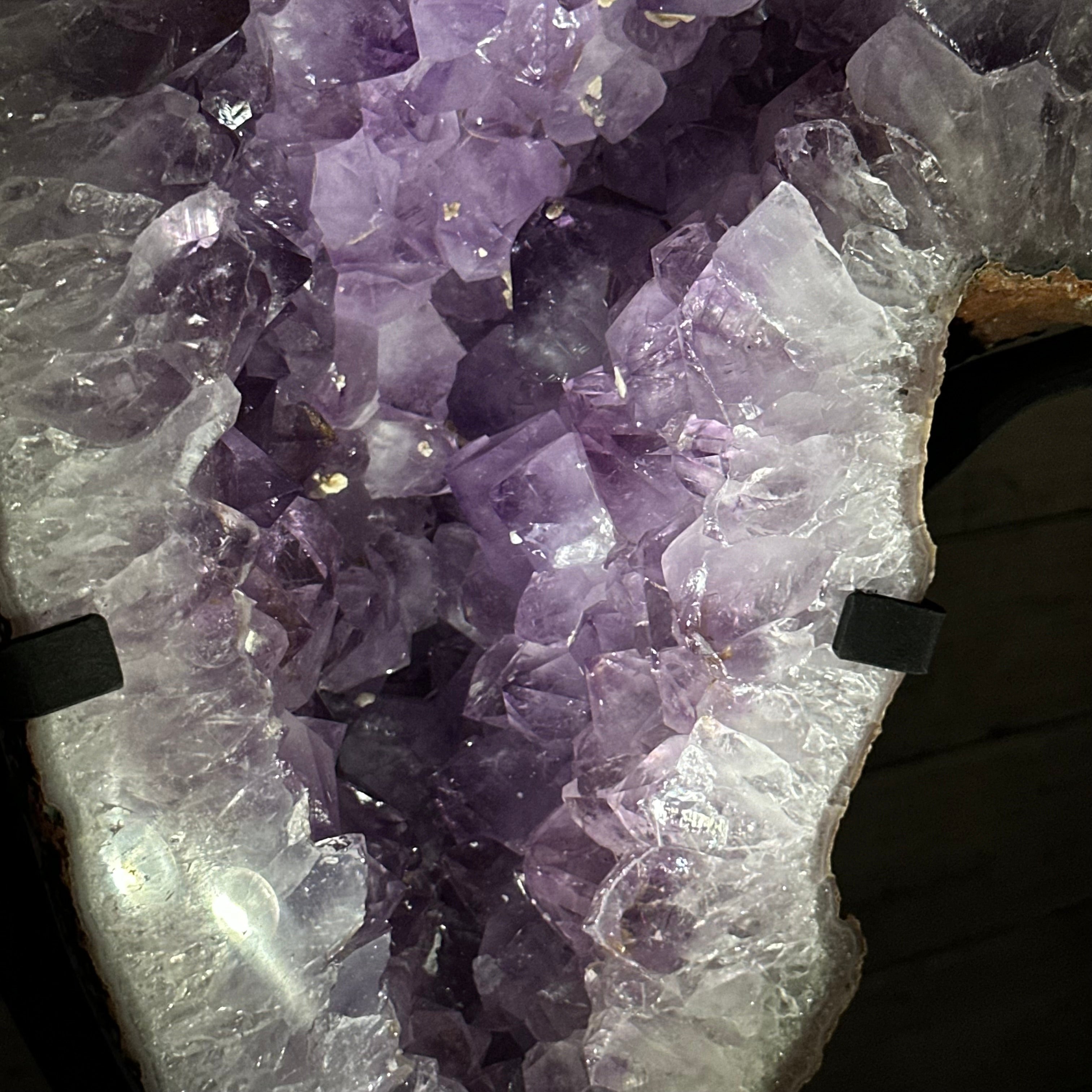 Amethyst Wings on a Metal Stand, 65.6 lbs & 25.6" Tall #5493 - 0049 - Brazil GemsBrazil GemsAmethyst Wings on a Metal Stand, 65.6 lbs & 25.6" Tall #5493 - 0049Amethyst Butterfly Wings5493 - 0049