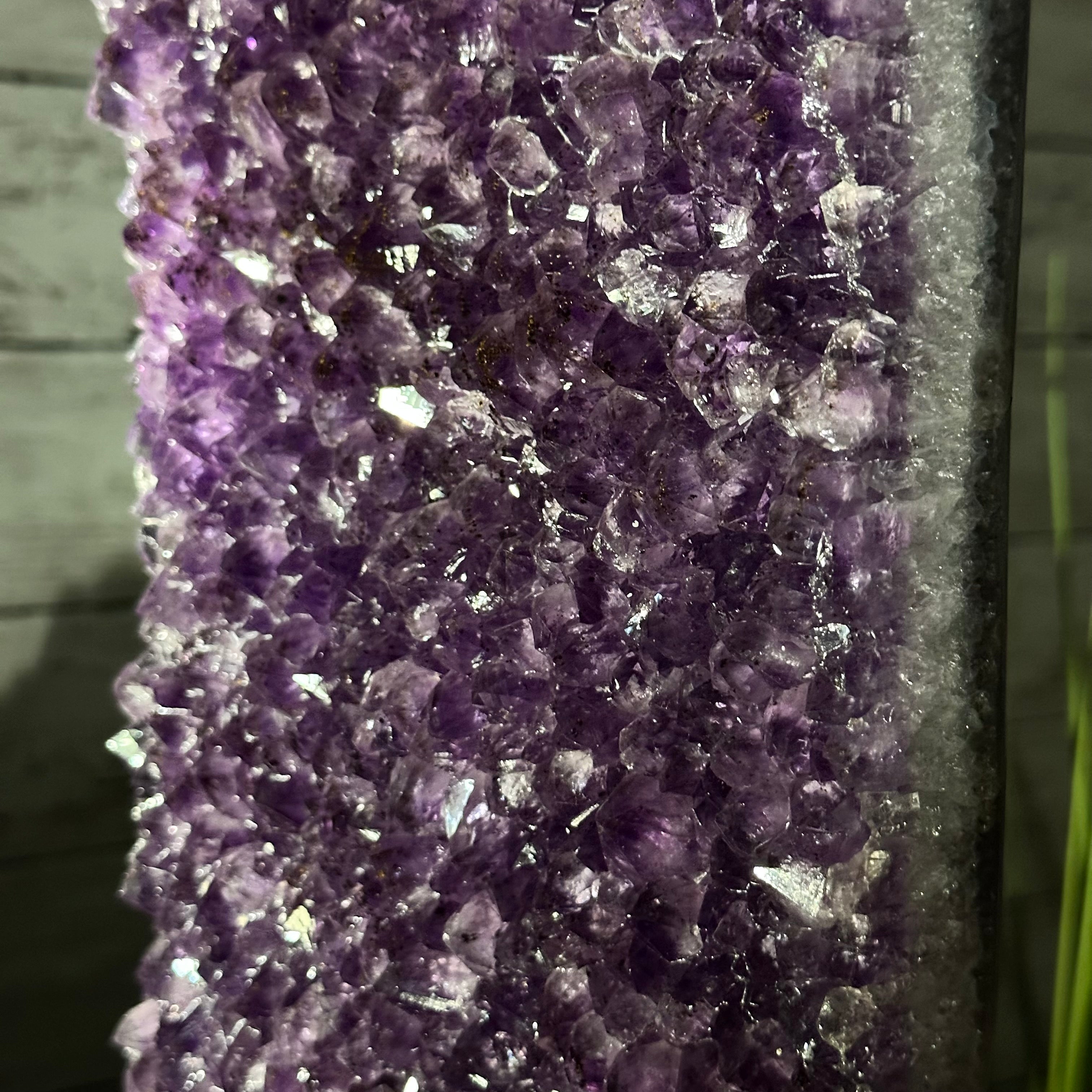 Extra Plus Quality Open 2 - Sided Amethyst Cathedral 70.8 lbs & 28.8" Tall #5605 - 0155 - Brazil GemsBrazil GemsExtra Plus Quality Open 2 - Sided Amethyst Cathedral 70.8 lbs & 28.8" Tall #5605 - 0155Open 2 - Sided Cathedrals5605 - 0155