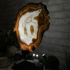 Special Large Natural Brazilian Agate Slice on a Metal Stand, 25" Tall #5056-0041 - Brazil GemsBrazil GemsSpecial Large Natural Brazilian Agate Slice on a Metal Stand, 25" Tall #5056-0041Slices on Fixed Bases5056-0041