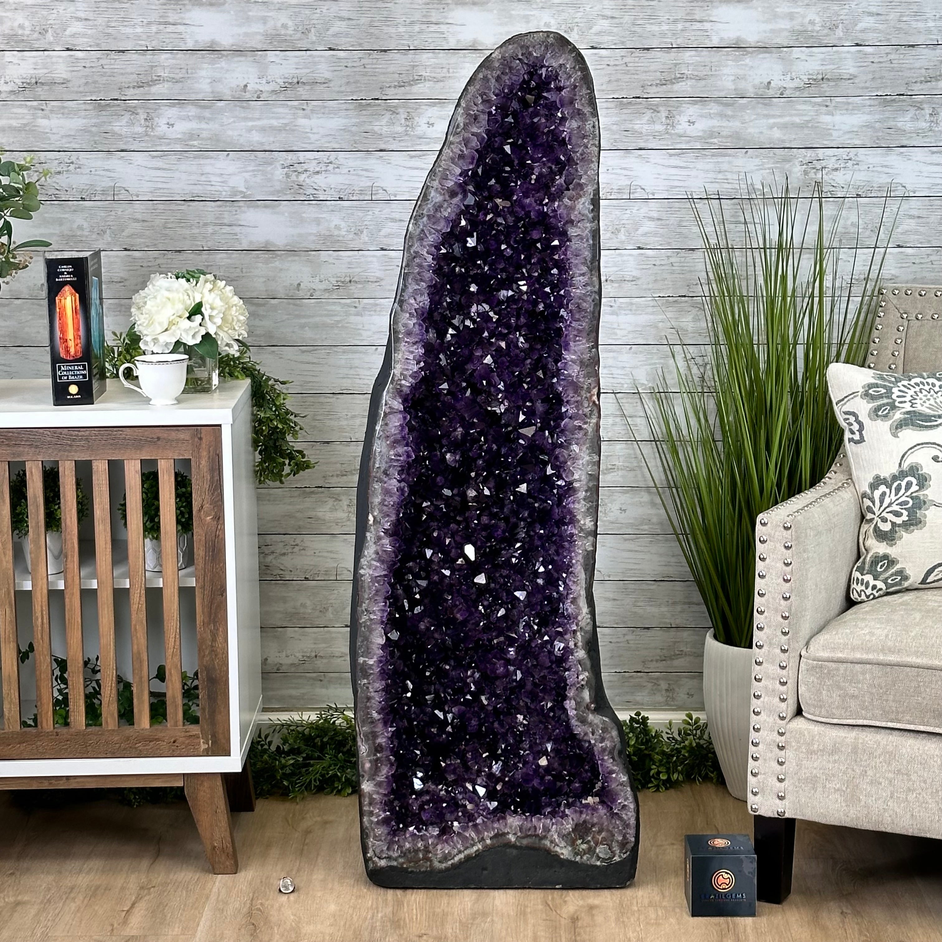 Super Quality Brazilian Amethyst Cathedral, 388 Lbs & 72 Tall 5601