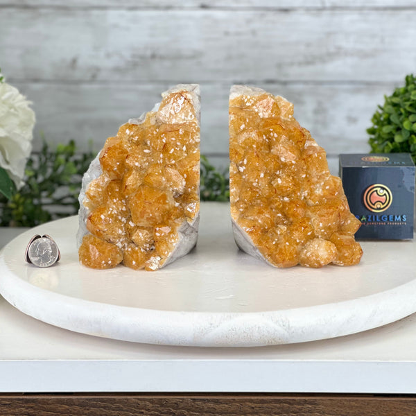 Citrine Bookends
