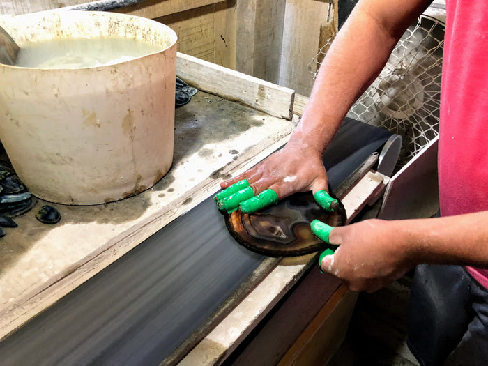 Polishing Agate Slices