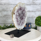 Amethyst Cluster on a Metal Base, 10.6 lbs & 10.8" Tall, #5491 - 0185 - Brazil GemsBrazil GemsAmethyst Cluster on a Metal Base, 10.6 lbs & 10.8" Tall, #5491 - 0185Clusters on Fixed Bases5491 - 0185