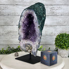 Amethyst Cluster on a Metal Base, 11.5 lbs & 13.4" Tall, #5491 - 0188 - Brazil GemsBrazil GemsAmethyst Cluster on a Metal Base, 11.5 lbs & 13.4" Tall, #5491 - 0188Clusters on Fixed Bases5491 - 0188