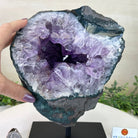 Amethyst Cluster on a Metal Base, 12.3 lbs & 9.5" Tall #5491D - 0237 - Brazil GemsBrazil GemsAmethyst Cluster on a Metal Base, 12.3 lbs & 9.5" Tall #5491D - 0237Clusters on Fixed Bases5491D - 0237