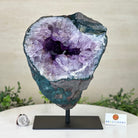 Amethyst Cluster on a Metal Base, 12.3 lbs & 9.5" Tall #5491D - 0237 - Brazil GemsBrazil GemsAmethyst Cluster on a Metal Base, 12.3 lbs & 9.5" Tall #5491D - 0237Clusters on Fixed Bases5491D - 0237