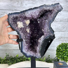 Amethyst Cluster on a Metal Base, 13.8 lbs & 14.3" Tall #5491 - 0189 - Brazil GemsBrazil GemsAmethyst Cluster on a Metal Base, 13.8 lbs & 14.3" Tall #5491 - 0189Clusters on Fixed Bases5491 - 0189