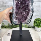 Amethyst Cluster on a Metal Base, 30.3 lbs & 20.4" Tall #5491 - 0103 - Brazil GemsBrazil GemsAmethyst Cluster on a Metal Base, 30.3 lbs & 20.4" Tall #5491 - 0103Clusters on Fixed Bases5491 - 0103
