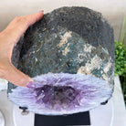 Amethyst Cluster on a Metal Base, 32 lbs & 15.7" Tall, #5491 - 0198 - Brazil GemsBrazil GemsAmethyst Cluster on a Metal Base, 32 lbs & 15.7" Tall, #5491 - 0198Clusters on Fixed Bases5491 - 0198