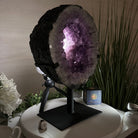 Amethyst Cluster on a Metal Base, 32 lbs & 15.7" Tall, #5491 - 0198 - Brazil GemsBrazil GemsAmethyst Cluster on a Metal Base, 32 lbs & 15.7" Tall, #5491 - 0198Clusters on Fixed Bases5491 - 0198