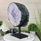 Amethyst Cluster on a Metal Base, 32 lbs & 15.7" Tall, #5491 - 0198 - Brazil GemsBrazil GemsAmethyst Cluster on a Metal Base, 32 lbs & 15.7" Tall, #5491 - 0198Clusters on Fixed Bases5491 - 0198